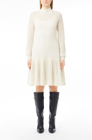 Pletena obleka iz mešanice z volno in alpako