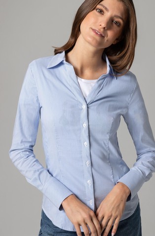 Črtasta srajca z dolgimi rokavi