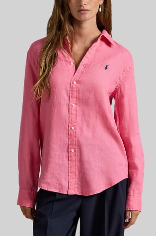 Classic fit linen shirt