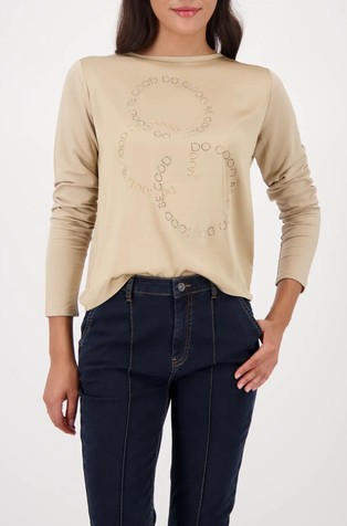 Majica z dolgimi rokavi in okrasnimi kamenčki