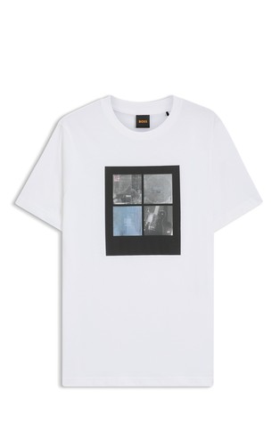 Cotton T-shirt with printed artwork