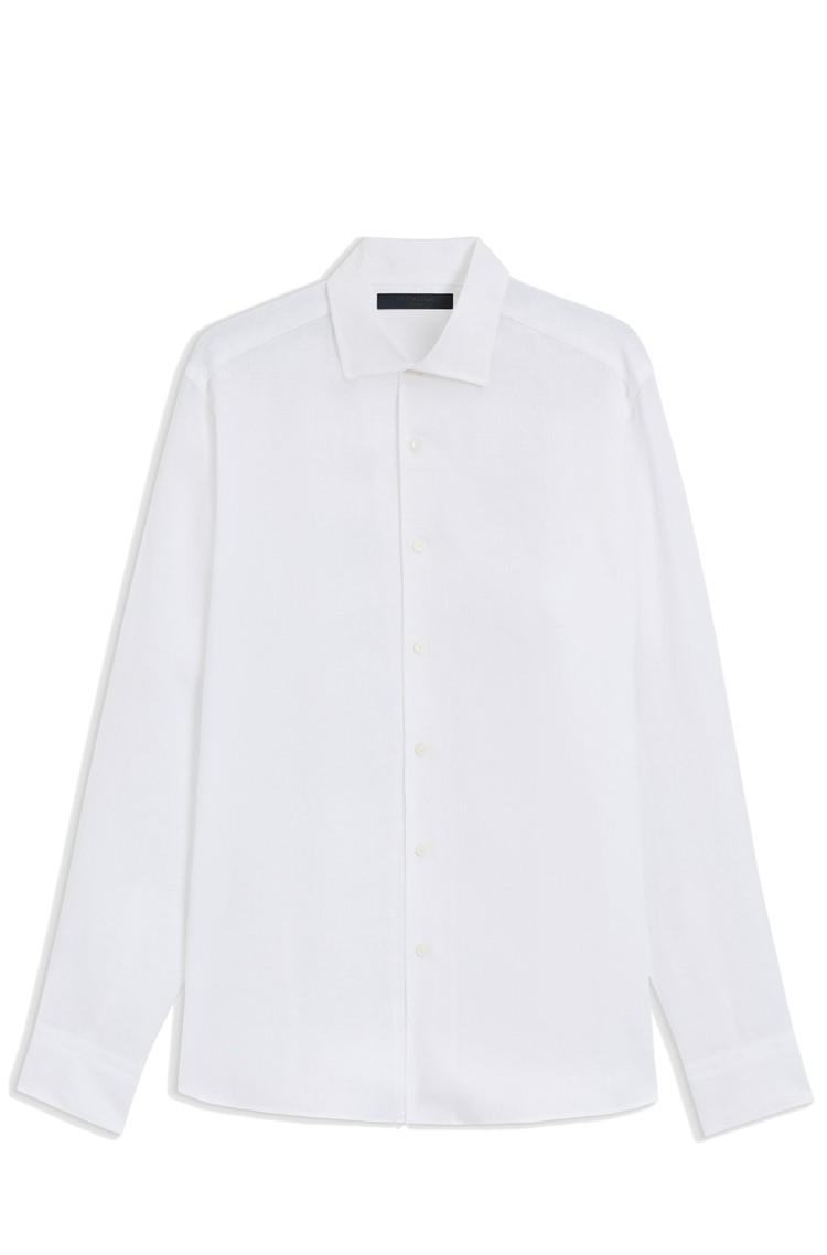 HUGO BOSS Beckham x Boss regular-fit-shirt in linen White 