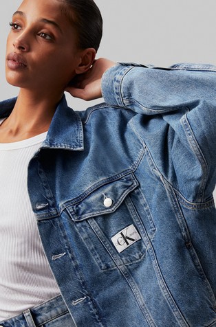 CALVIN KLEIN Boxy fit denim jakna Modra - Blue 4