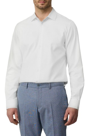 Tailored fit srajca z dolgimi rokavi iz žakarske tkanine