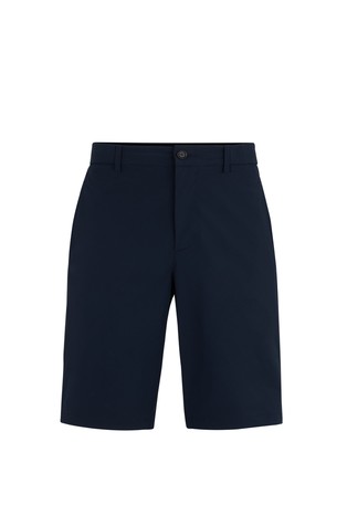 Slim-fit shorts in technical-stretch poplin