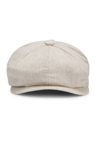 Beckham x Boss baker-boy cap in linen