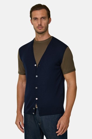 Waistcoat in Extrafine Merino Wool