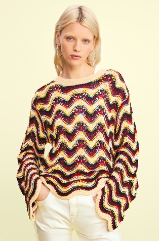 Zigzag crochet sweater
