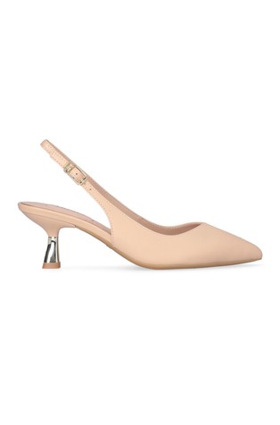 Leather slingback pumps