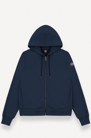 Full-zip hoody in cotton-blend