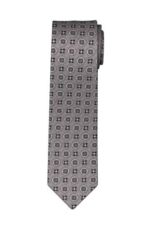 Patterned silk tie