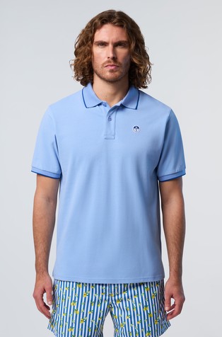 Polo shirt with logo undercollar