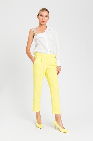 One shoulder poplin shirt