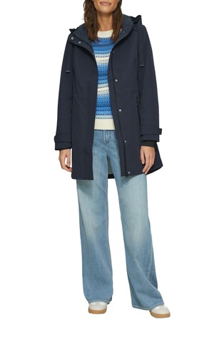 S.OLIVER Long softshell jacket with hood Dark Blue 3