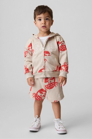babyGap Relaxed Logo French Terry Pull-On Shorts