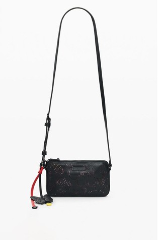 Mini torbica za čez ramo z obeskom metuljčka