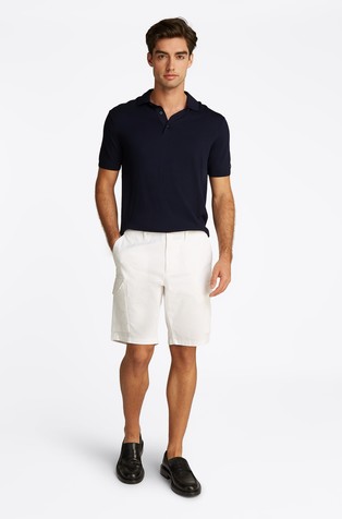 TOMMY HILFIGER Slim fit polo majica iz mešanice bombaža in liocela Modra - Dark Blue 3
