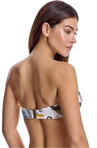 ORY Patterned bandeau bikini top White / Multi 2
