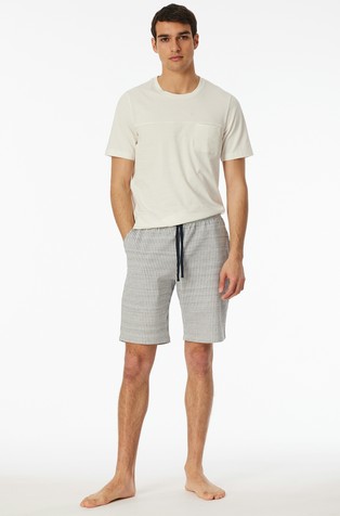 SCHIESSER Mix &amp; Relax - bermuda spodnji del pižame Bela - White/Nightblue 3