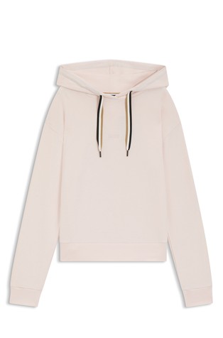Logo-print hoodie with signature-stripe cords