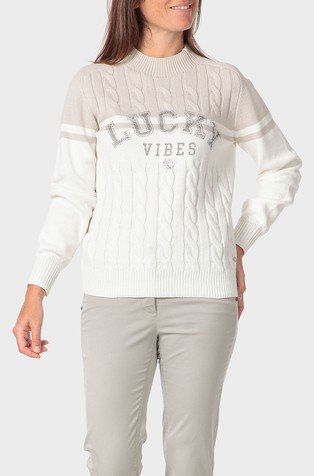 Pleten pulover z vzorcem verig