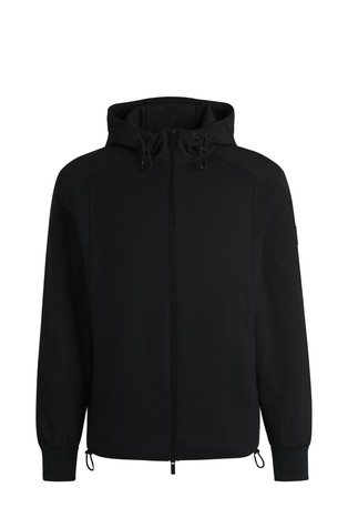 Regular-fit hooded jacket in mixed materials
