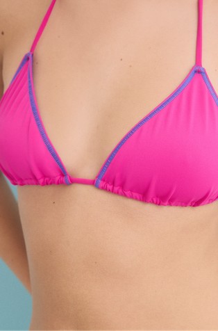 WOMEN'SECRET HI&amp;BYE triangel bikini zgornji del kopalk Roza - Pink 5