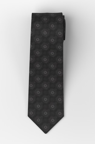 Patterned silk tie