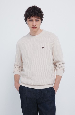 Pleten pulover iz bombažne mešanice