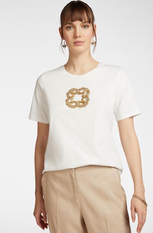 Cotton T-shirt with beads