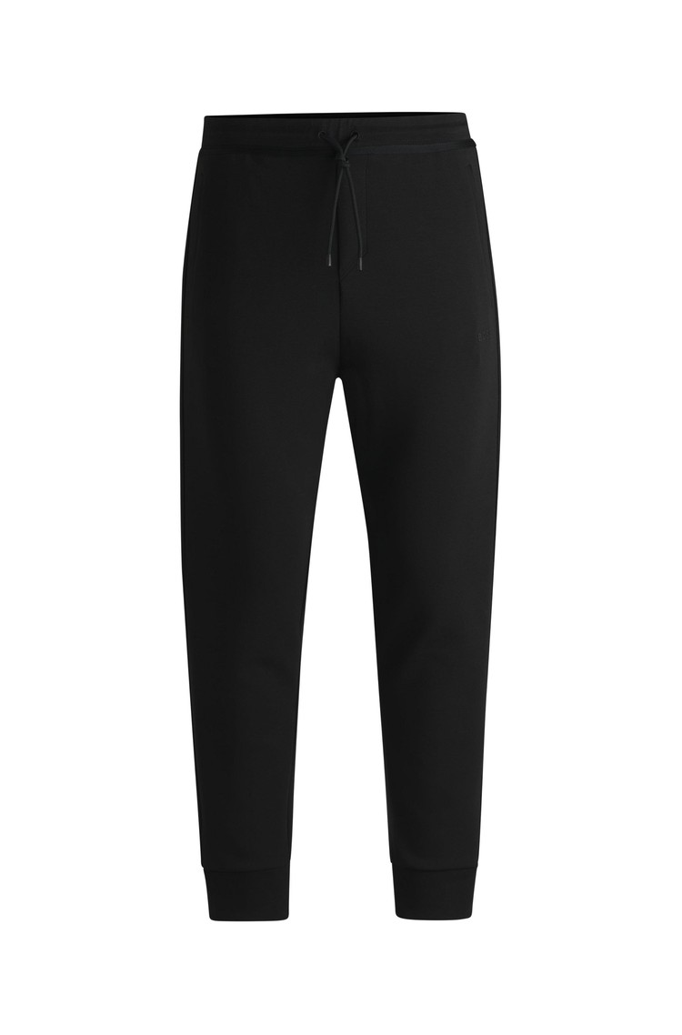 HUGO BOSS Cotton-blend tracksuit bottoms Black 