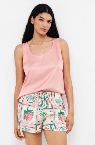 Patterned pyjama short