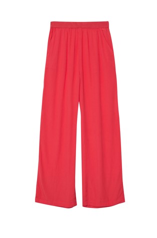 Loose fit viskozne hlače s širokimi hlačnicami