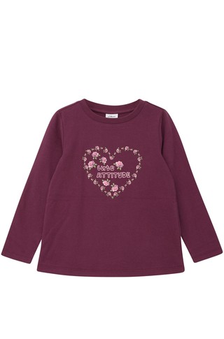 Long-sleeved cotton T-shirt with print