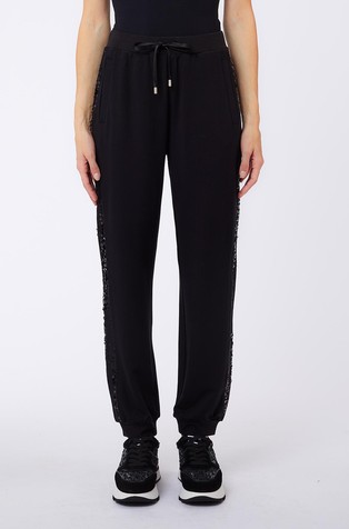 Viscose joggers with sequins