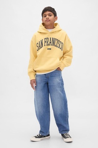 Baggy jeans hlače z zožanimi hlačnicami za dečke