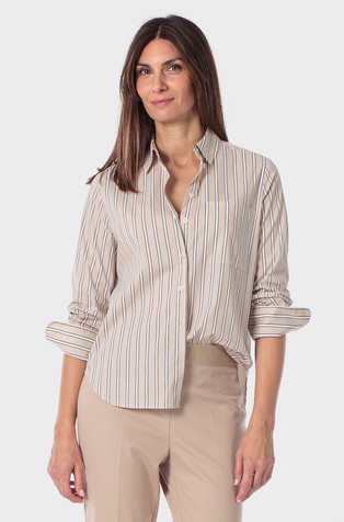Striped shirt in cotton-blend