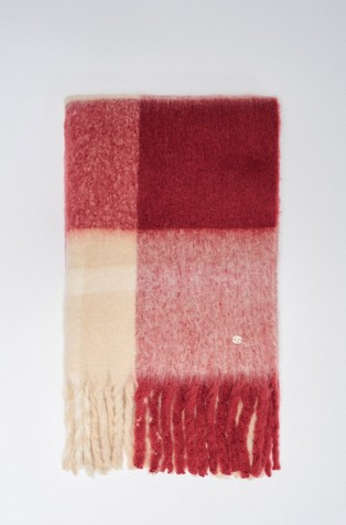 Check knit scarf