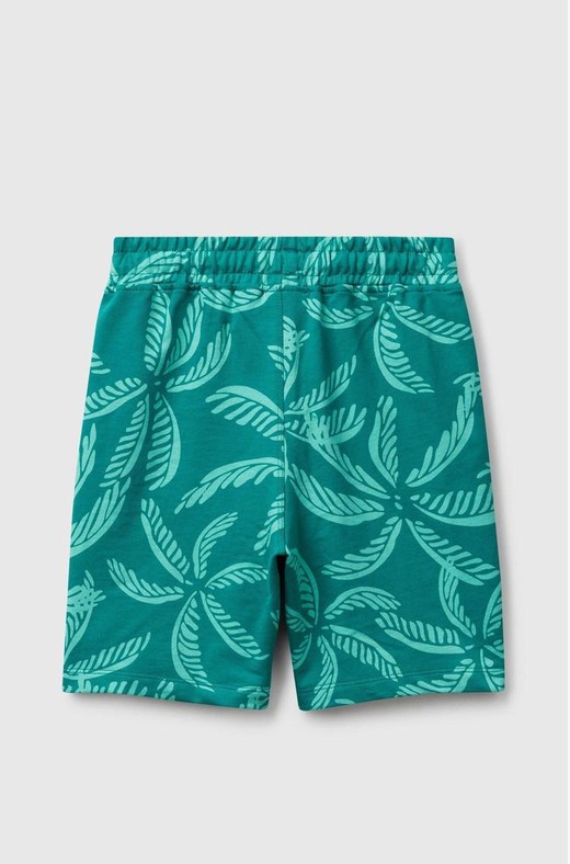 Cotton shorts with tropical print BENETTON