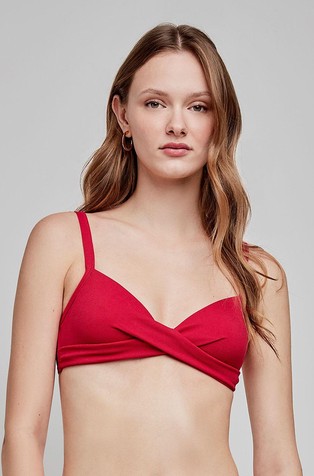 Bikini top full fit structured fabric