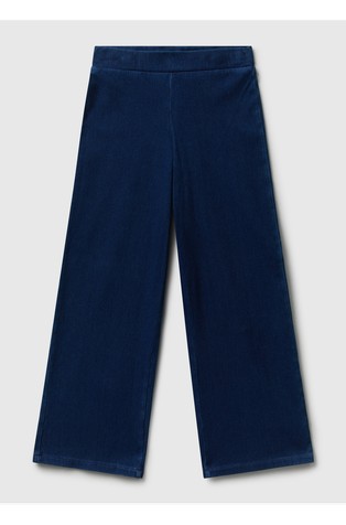 Raztegljive jeans hlače s širokimi hlačnicami