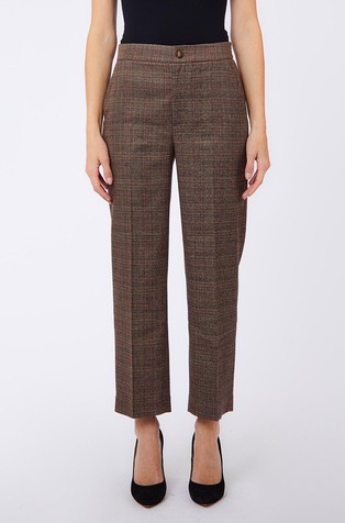Cigarette Pants with Checked pattern