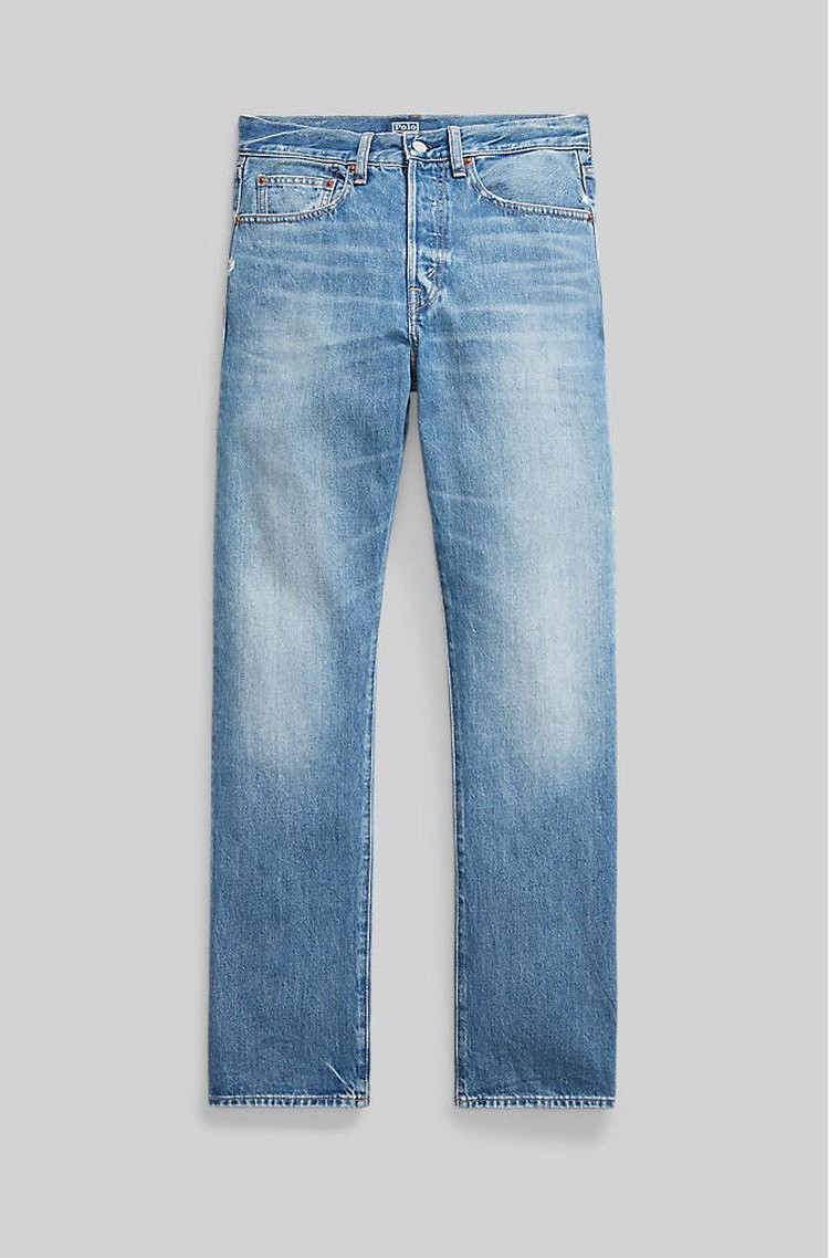 RALPH LAUREN Relaxed fit jeans hlače z visokim pasom in ravnimi hlačnicami Modra - Lebec Wash 