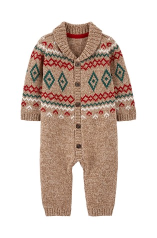 Pleten pajac s Fair Isle vzorcem