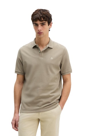 Short-sleeved polo shirt in organic cotton piqué