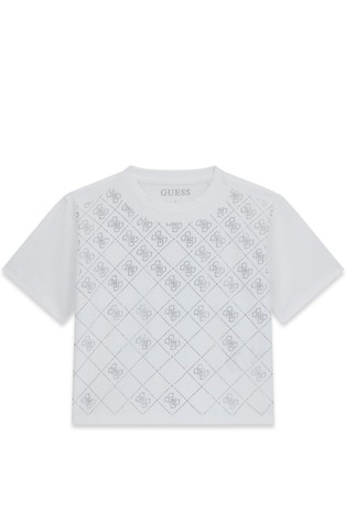 Majica z vzorcem 4G logotipov iz okrasnih kamenčkov