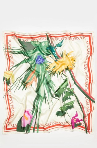 Svilena ruta s cvetličnim potiskom