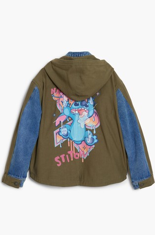 DESIGUAL Stitch™ jakna iz kombinacije tkanin Večbarvna - Blue / Green 6