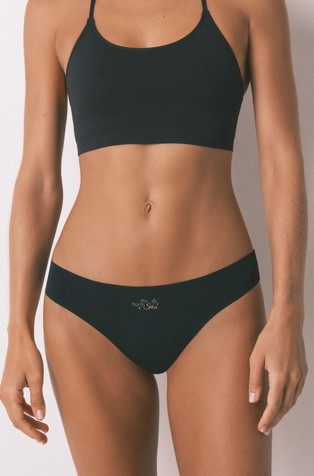 Seamless lurex Brazilian panty