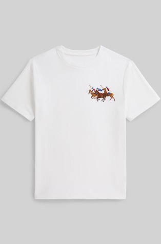 Triple-pony Cotton Jersey Tee